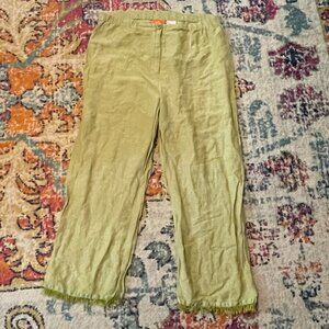 HEARTS OF PALM Linen Fringe Pants-Sz 8